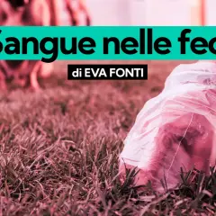 Mano con sacchetto raccoglie feci di cane, forse segno di dissenteria.